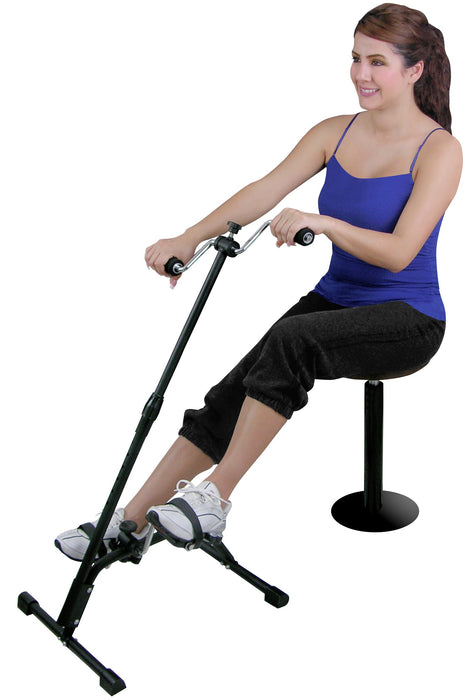Resistive Pedal Exerciser with Hand Pedal - Under Desk Bike for Arm & Leg Workout