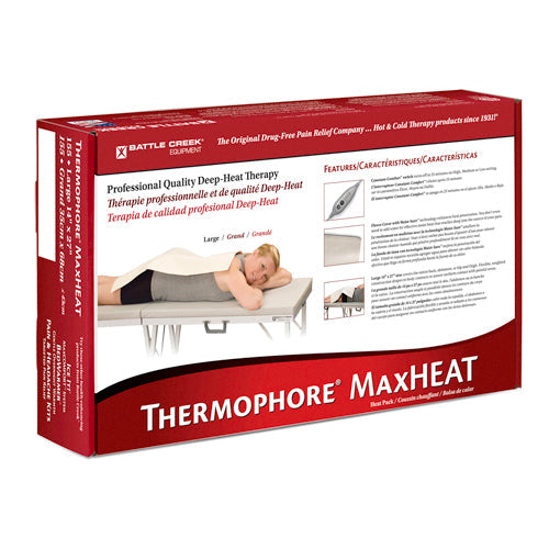 Thermophore MaxHeat Large Back Heating Pad - Moist Heat Therapy for Arthritis Pain Relief 14x27