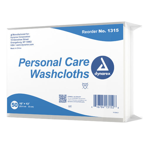 Hypoallergenic Disposable Dry Washcloths - 10 x 13 Inch, 50 Count Pack