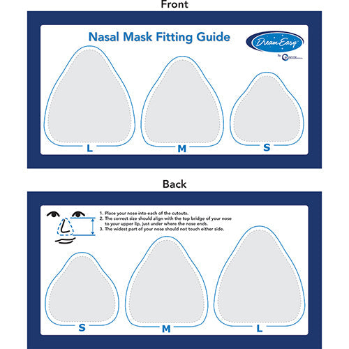 DreamEasy Nasal CPAP Mask Kit - All Sizes, Comfortable Seal, 360° Swivel Elbow