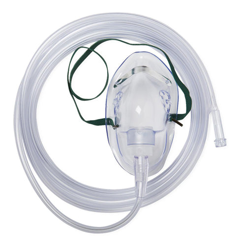 Pediatric Oxygen Mask with 7' Tubing - Medium Concentration - Soft Vinyl, Adjustable Fit