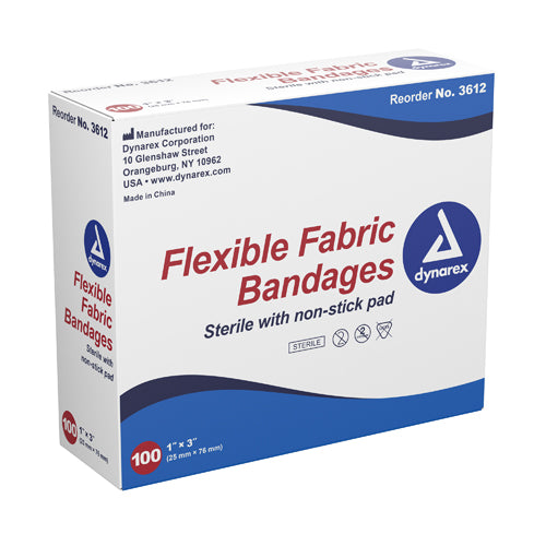 Flexible Fabric Bandages 2 x 4-1/2 XL, Comfortable Wound Protection, 50 Count