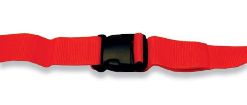 9 ft. Quick-Release Stretcher & Backboard Strap - White, Adjustable Buckle