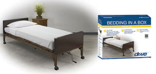 Bedding in a Box Set - Hospital & Homecare Bed Sheets, Blanket, Pillowcase - Cotton Blend