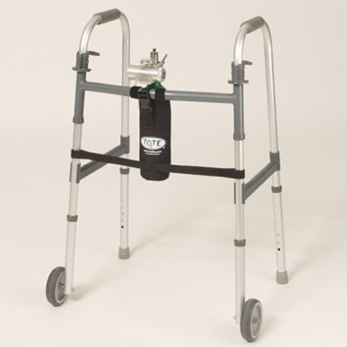 Oxygen Tank Holder for Wheeled Walker - M6 Cylinder Carrier with Wrench Pocket