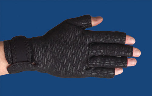 Thermoskin Arthritic Gloves - Medium (8-8.75) Black - Pain Relief & Compression (Pair)