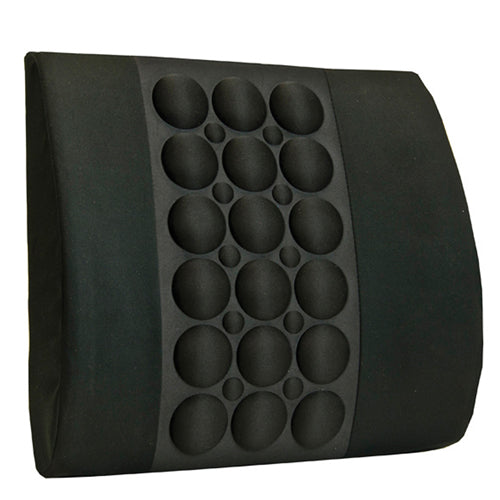 IMAK Back Cushion Black with Pressure Points - Lumbar Support for Car & Office