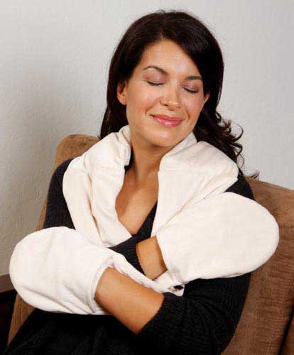 Bed Buddy Plush Neck & Hand Wrap - Natural Hot & Cold Therapy for Pain Relief