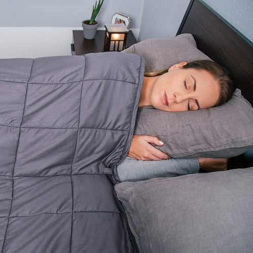 Bed Buddy 17 lb Weighted Blanket for Adults - Calming & Anxiety Relief - 80" x 60"