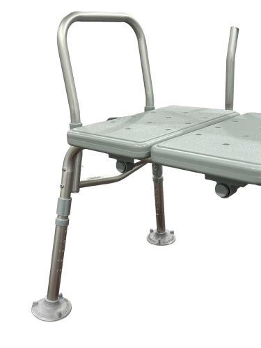 Bathroom Transfer Bench with Adjustable Height and Reversible Back, Blue Jay, Case/2