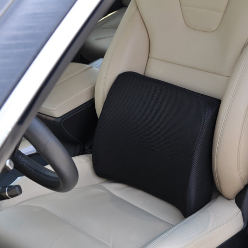 Blue Jay Memory Foam Lumbar Support Cushion with Adjustable Straps for Back Pain Relief - Black