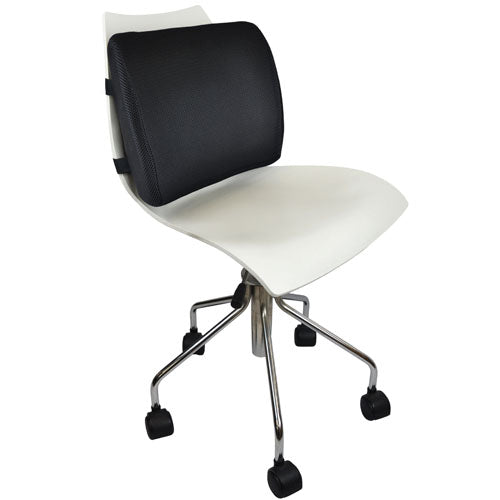 Blue Jay Memory Foam Lumbar Support Cushion with Adjustable Straps for Back Pain Relief - Black