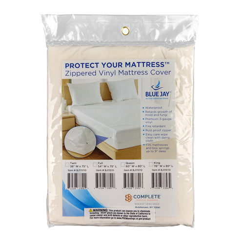 Queen Zippered Mattress Protector 60 x 80 x 9 - Waterproof Bed Bug Protection