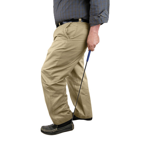 30" Metal Shoehorn - Long Handled Steel Shoe Horn for Seniors - Easy On Shoe Helper