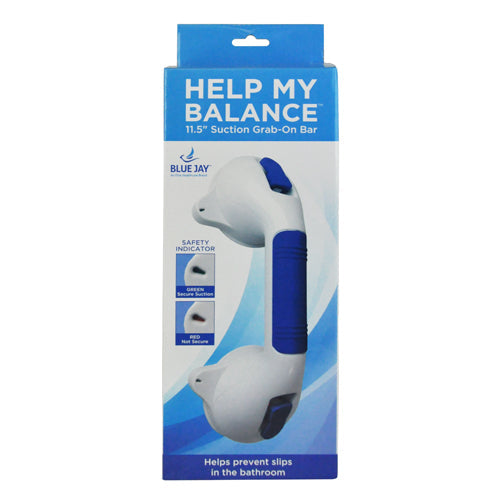 Suction Grab Bar 11.5" Long - Non-Adjustable, Tool-Free Bathroom Balance Assist
