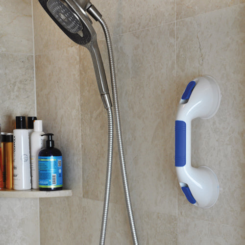 Suction Grab Bar 11.5" Long - Non-Adjustable, Tool-Free Bathroom Balance Assist