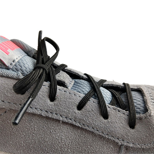 Fit To Be Tied Black Elastic Shoe Laces, 24 Pair - Easy Slip-On
