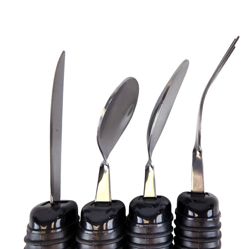 Big Grip Utensil Set for Weak Grip - Blue Jay Brand, Built-Up Handles, Dishwasher Safe