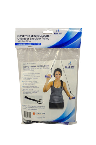 Blue Jay Brand Overdoor Shoulder Pulley with Straps - Shoulder Rehab & Range of Motion Exercise