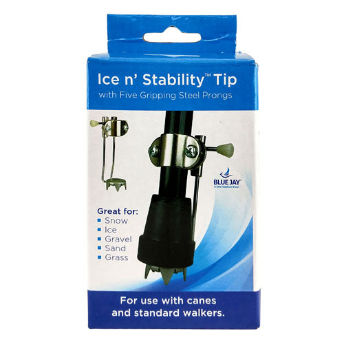 Blue Jay Ice Cane Tip with 5 Steel Prongs for Stability on Snow & Ice