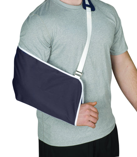 Blue Jay Arm Sling with Comfort Shoulder Pad - Adjustable Cotton Blend Support 18 x 9 inch - Blue