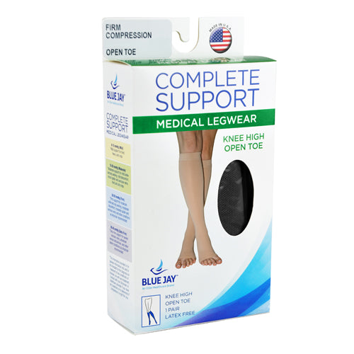 X-Large 20-30 mmHg Below Knee Black Compression Stockings for Varicose Veins & Edema