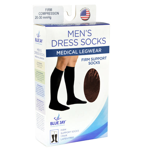 Men's Firm Compression Socks 20-30 mmHg - Brown Small - For Circulation & Swelling