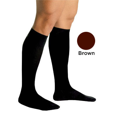 Men's Firm Compression Socks 20-30 mmHg - Brown Small - For Circulation & Swelling