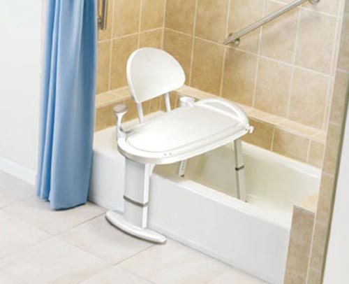 Moen Premium Transfer Bench with Adjustable Height, Shower Holder & Basket