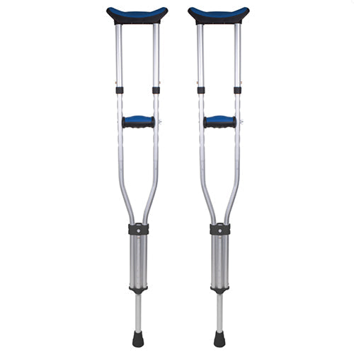 Carex Folding Crutches - Lightweight Aluminum, Adjustable Height, Universal Size Pair