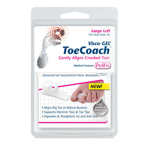 Visco-GEL ToeCoach Large Left - Bunion & Hammer Toe Support | Foot Care