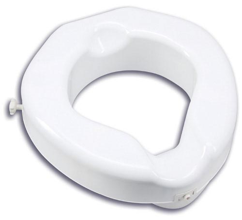 Carex Raised Toilet Seat: 4.25" Height, 500 lb Capacity - Deluxe Bath Safety