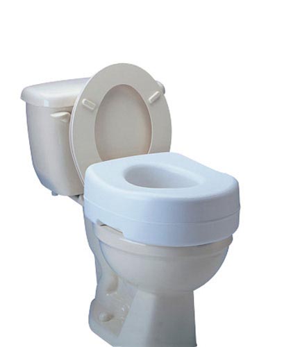 Carex Raised Toilet Seat - 5.5 Inch Lift with Padded Arms