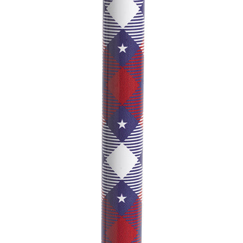 Comfort Grip Patriotic USA Aluminum Cane - Adjustable Walking Stick for Men & Women, 300 lbs Capacity