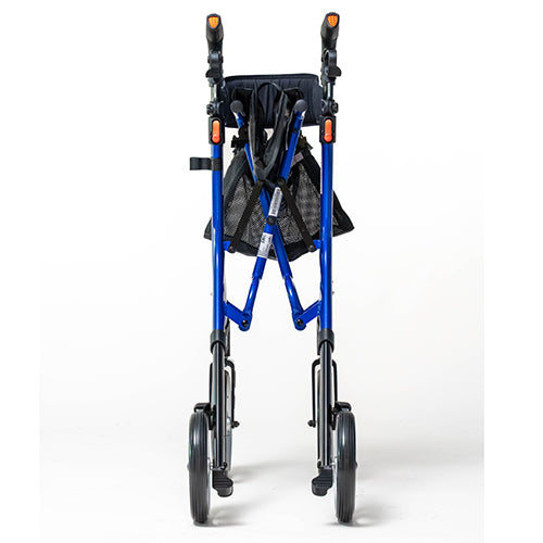 Ascent Euro-Style Rollator - Cobalt Blue - Lightweight 4-Wheel Walker with Adjustable Seat & Backrest