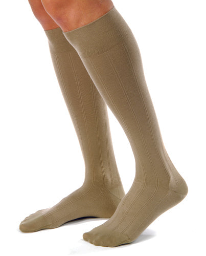 Jobst for Men Casual 15-20mmHg Compression Socks - Medium Khaki - All Day Wear