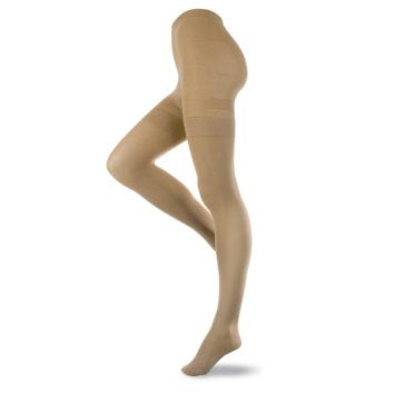 Jobst Relief 20-30 mmHg Waist High Compression Stockings, Beige, Large, Closed Toe