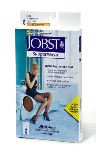Jobst Ultrasheer 8-15 mmHg Pantyhose - Silky Beige, Large - Mild Compression Support