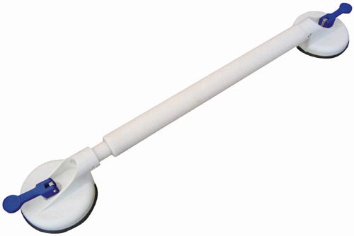 Suction Grab Bar 12.75" Fixed Width - Portable Bath & Shower Safety Handle