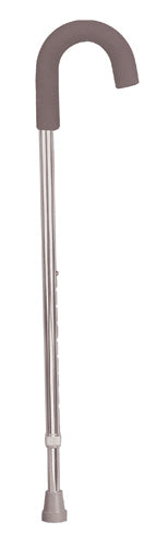 Adjustable Aluminum Cane with Comfort Grip - Silver, 300 lb Capacity ...