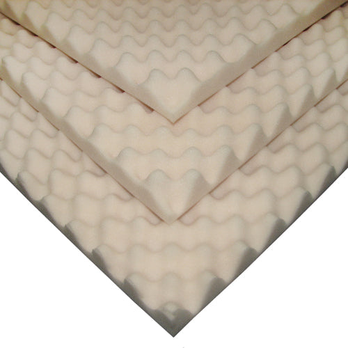 Eggcrate Mattress Pad 4 x 33 x 72 - Off-White - Improves Comfort and Circulation