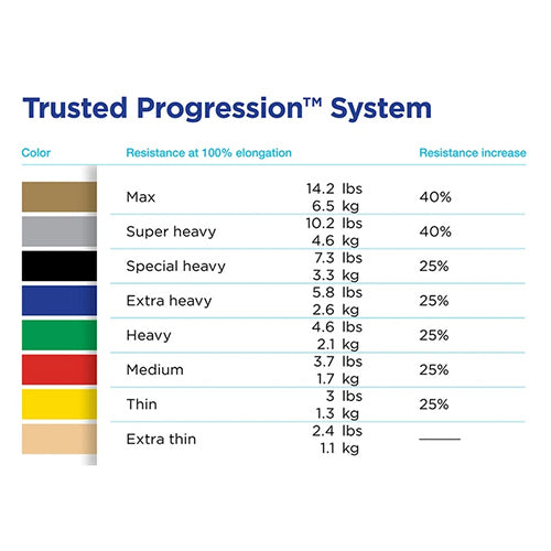 TheraBand Resistance Band Set - 5 ft Blue & Black - Heavy Exercise & Physical Therapy