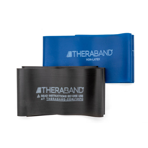TheraBand Resistance Band Set - 5 ft Blue & Black - Heavy Exercise & Physical Therapy