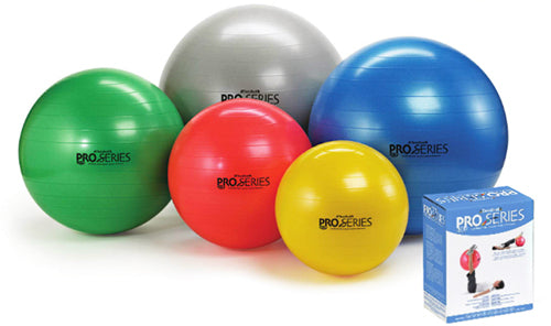 Pro-Series 65 cm Slow Deflate Exercise Ball - Green, Anti-Burst with Exercise Guide