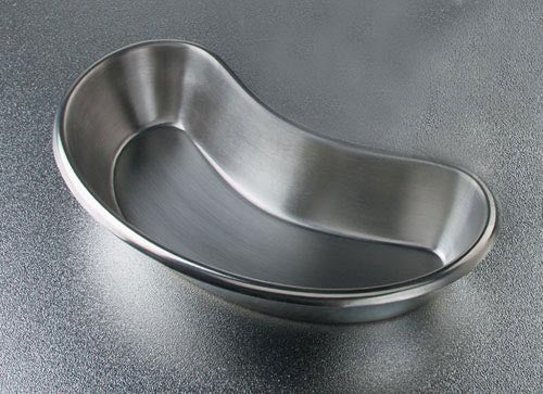 Stainless Steel Emesis Basin, Kidney Shaped - 10 Inch Medical Vomit Basin