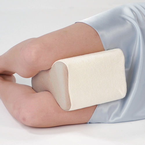 Knee Separator Pillow for Leg Support - Foam Body Positioner - Ecru Cover