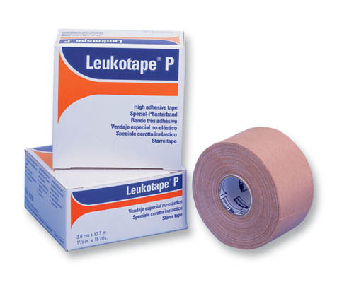 Leukotape P Sports Tape - 1.5 Inch x 15 Yards - Rigid Strapping Tape for Patellofemoral & Shoulder Support