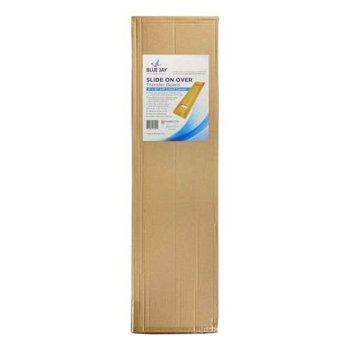 Safe Patient Transfer Board with Hand Cutouts - 8 x 24 Inch Wooden Slide Board