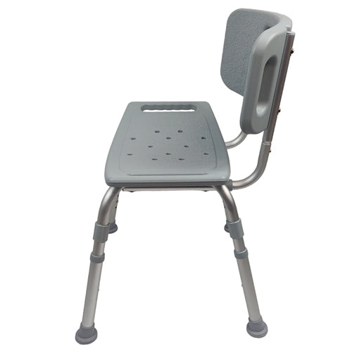 Blue Jay Bathroom Shower Chair with Back, Adjustable Height, 300 lb Capacity - Cs/4