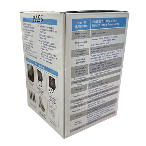 Deluxe Blood Pressure Kit with 2 Cuffs - Auto-Inflate, 198 Memories, Irregular Heartbeat Detection